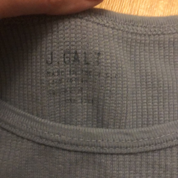J Galt Brandy Melville ribbed gray blue crop top - Picture 2 of 2